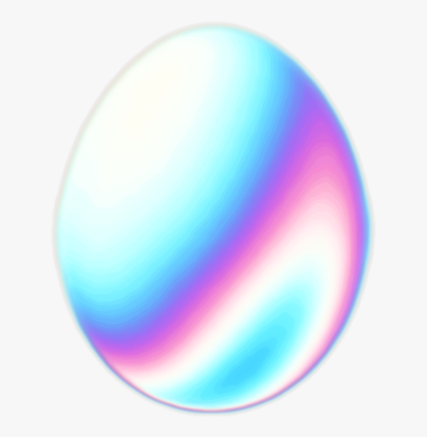 #egg #holo #holographic #emoji #aesthetic #freetoedit - Circle, HD Png Download, Free Download