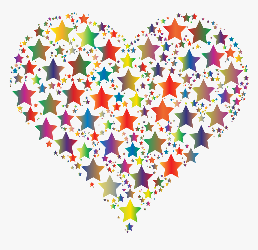 Heart,area,balloon - Heart With 5 Stars, HD Png Download, Free Download