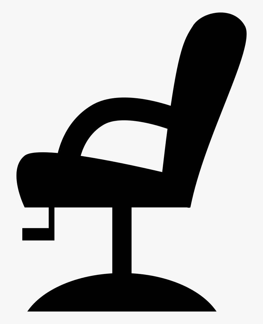Chair Side View Silhouette - Hair Salon Chair Icon, HD Png Download, Free Download