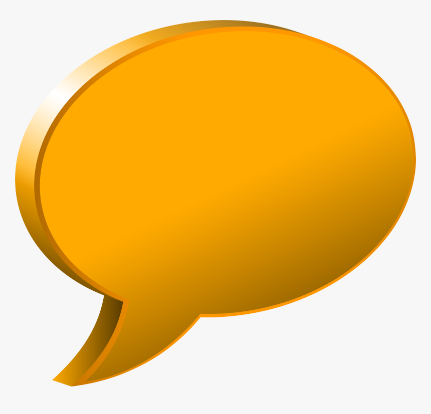 Speech Bubble Orange Transparent, HD Png Download, Free Download