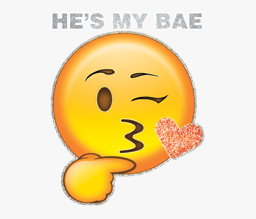He"s My Bae Emoji Kiss - Emoji De Beso Con Corazon, HD Png Download, Free Download