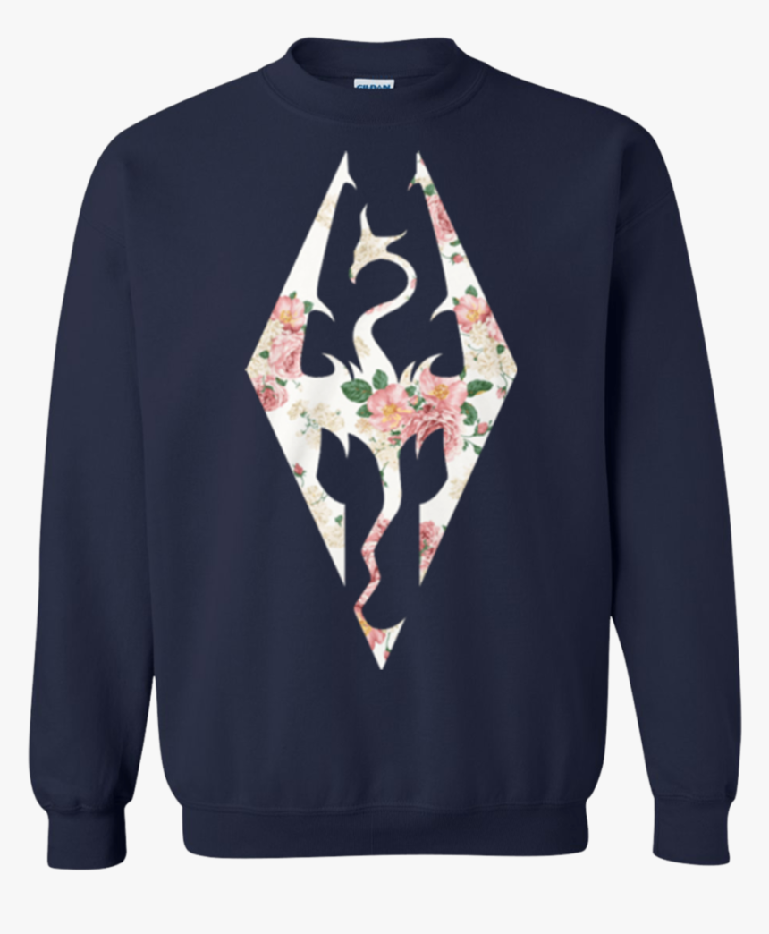 The Elder Scrolls V Skyrim Logo Flower Shirt, Hoodie - Car Ugly Sweater Shirt, HD Png Download, Free Download