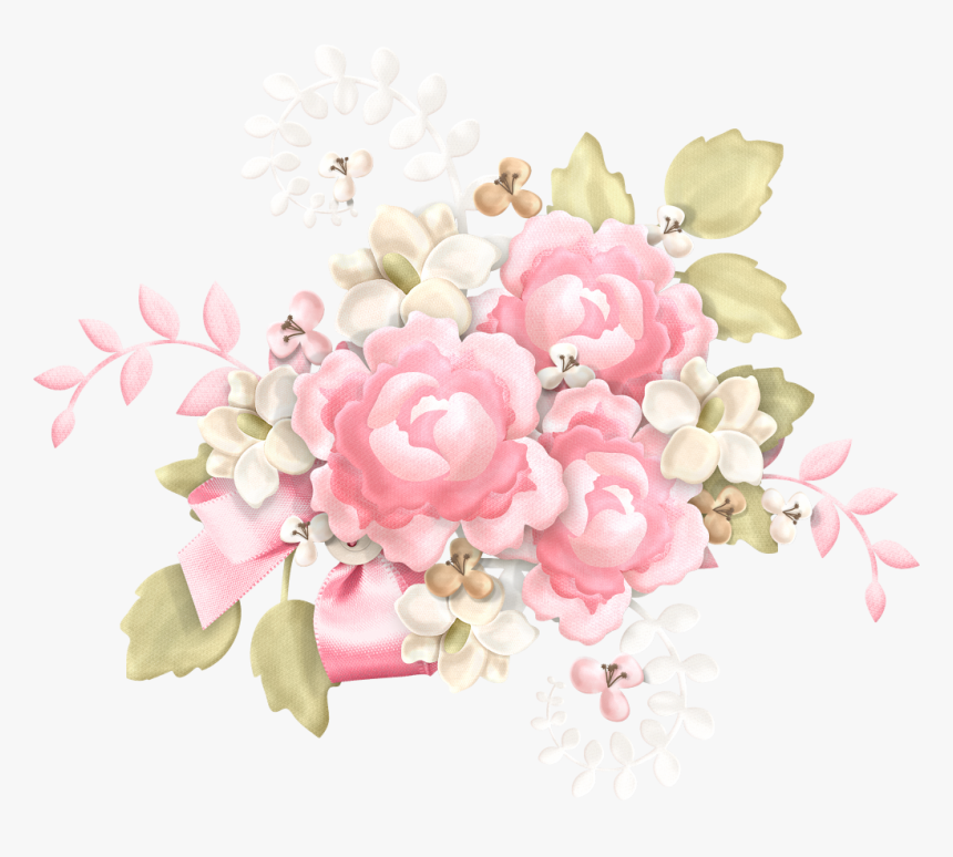 Flores Color Pastel Png - Pink Flowers Corners Png, Transparent Png, Free Download