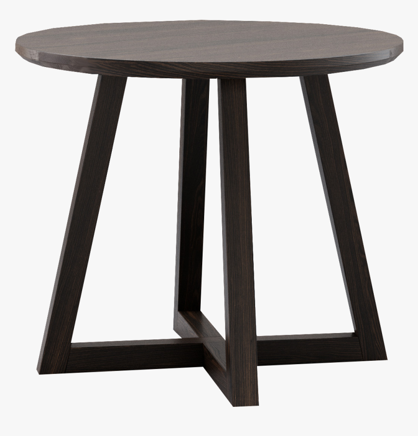 Dark Solid Timber Round Dining Table With Straight - Outdoor Table, HD Png Download, Free Download