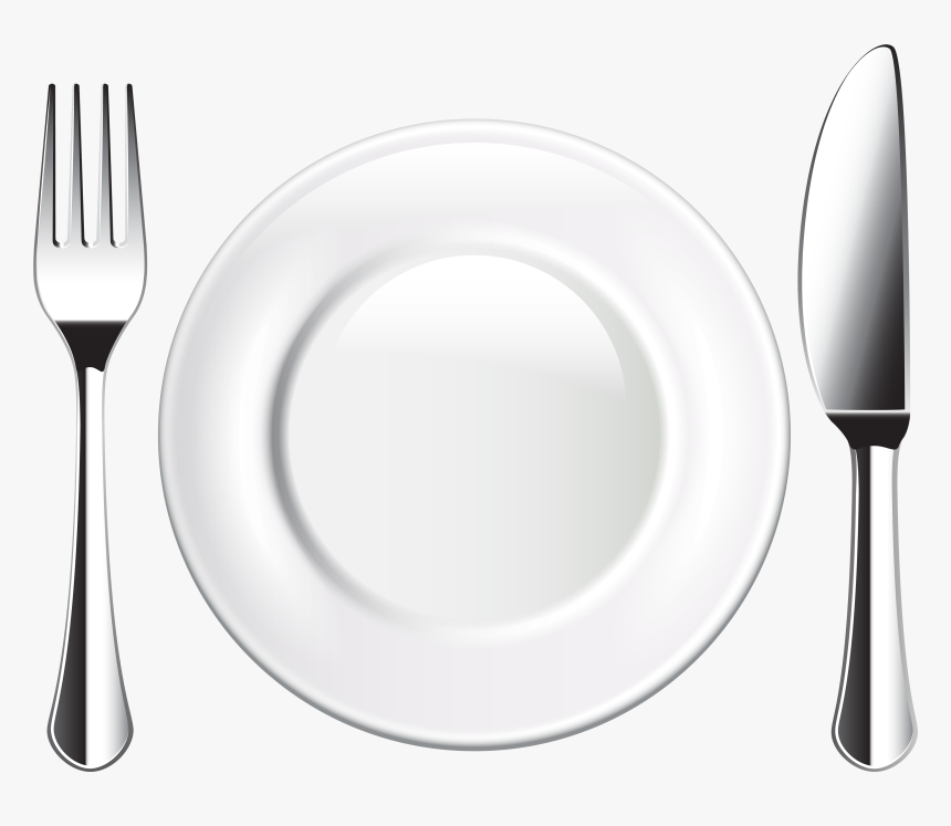 Plate Knife And Fork Png Clipart - Transparent Background Plate And Fork Png, Png Download, Free Download