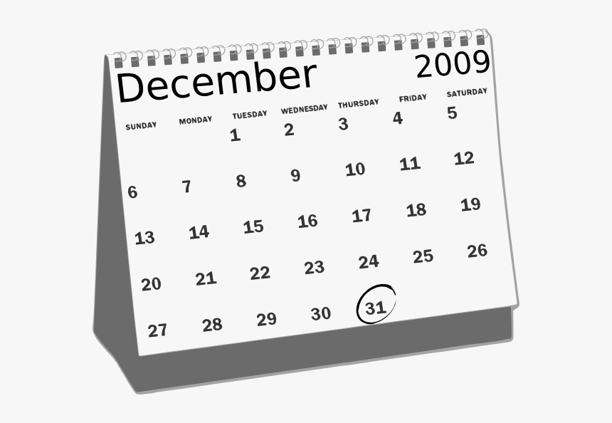 Roystonlodge Desk Calendar Clip Art At Clker - Calendar Clipart Black And White, HD Png Download, Free Download