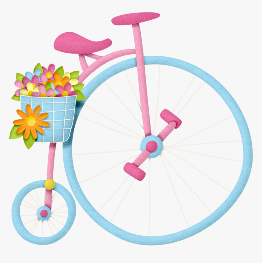 Bicicleta Con Flores Vintage Png Clipart Bicycle Clip - Bicicleta Con Flores Png, Transparent Png, Free Download