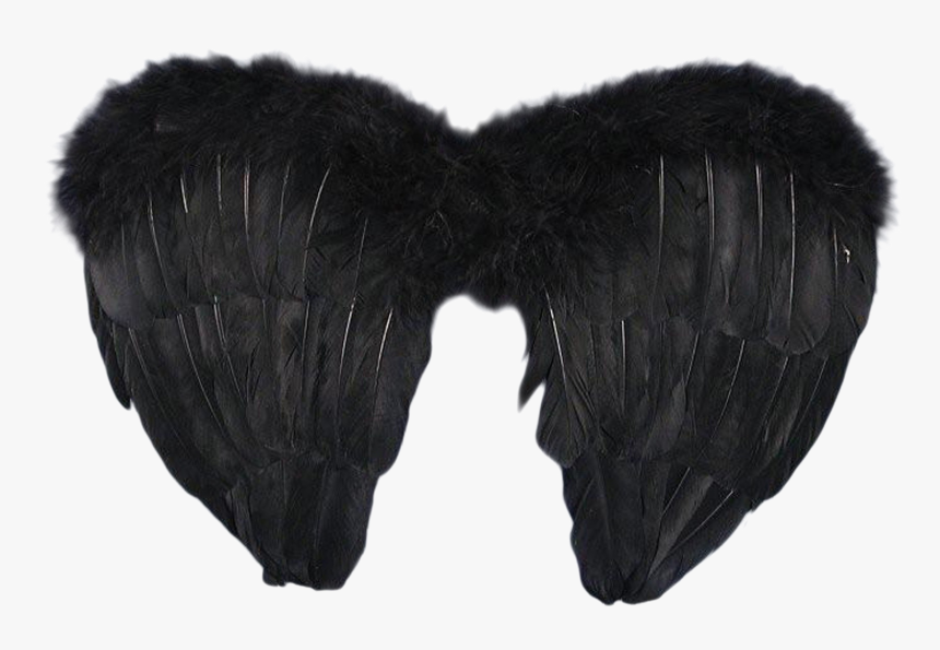 Black,wing,fur,costume Accessory,ear - Black Angel Costume Kids, HD Png Download, Free Download