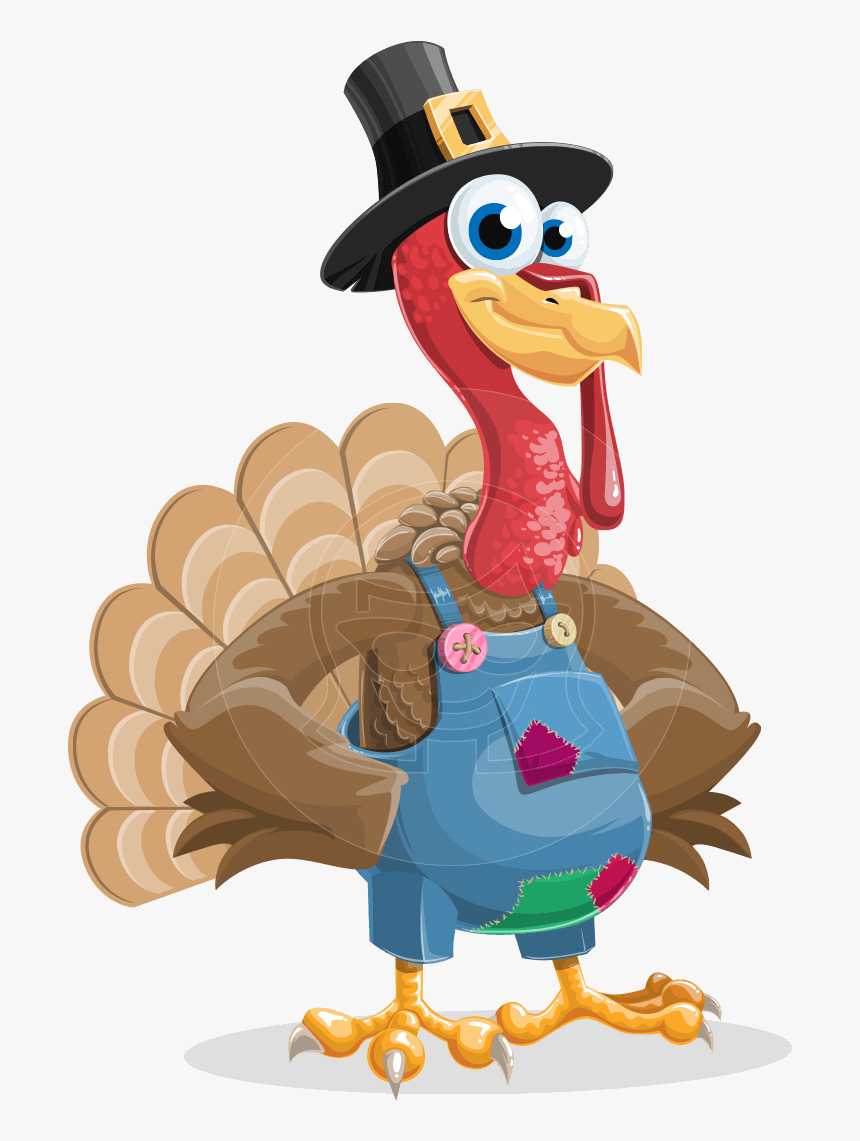 Thanksgiving Turkey Cartoon Vector Character Aka Mr - Transparent Turkey Thanksgiving Png, Png Download, Free Download