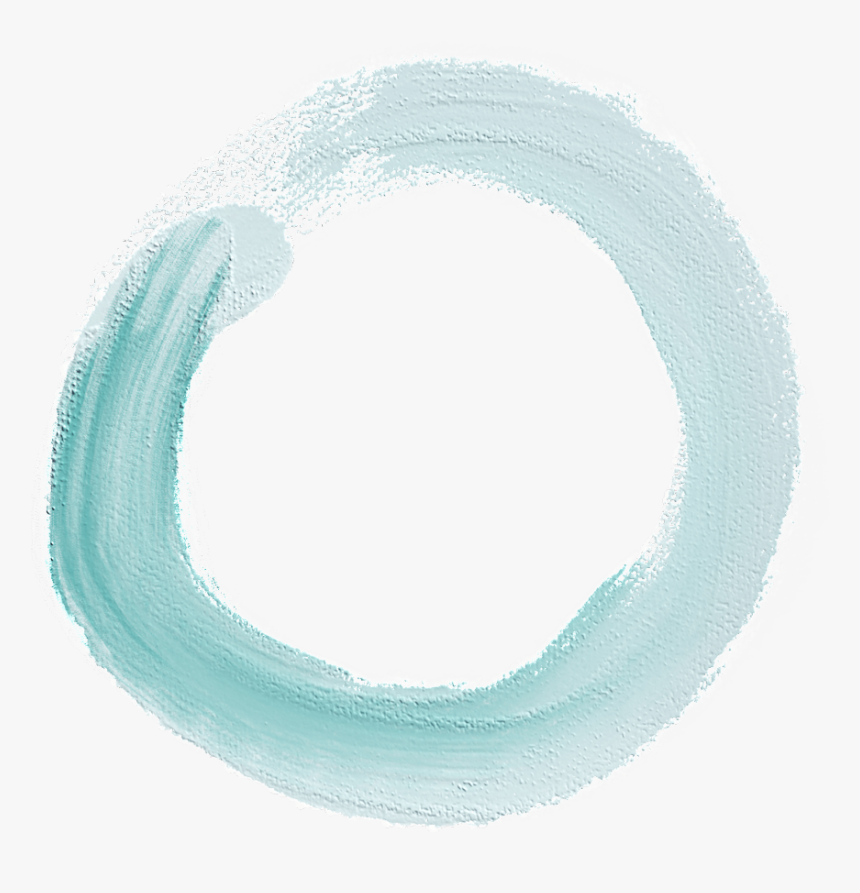 Circle Stroke Brush Paint Art Watercolor Ink Frame - Watercolor Circle Frame Png, Transparent Png, Free Download