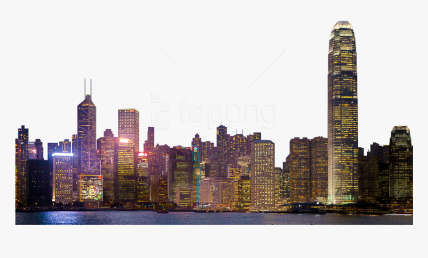 Download City At Night Transparent Background - City Skyline Transparent Background, HD Png Download, Free Download