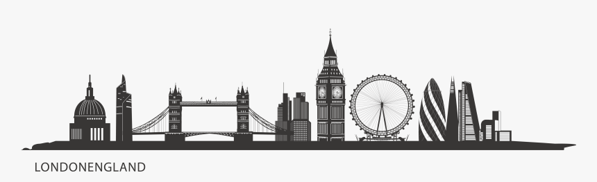 London Skyline Png - London Skyline Silhouette Png, Transparent Png, Free Download