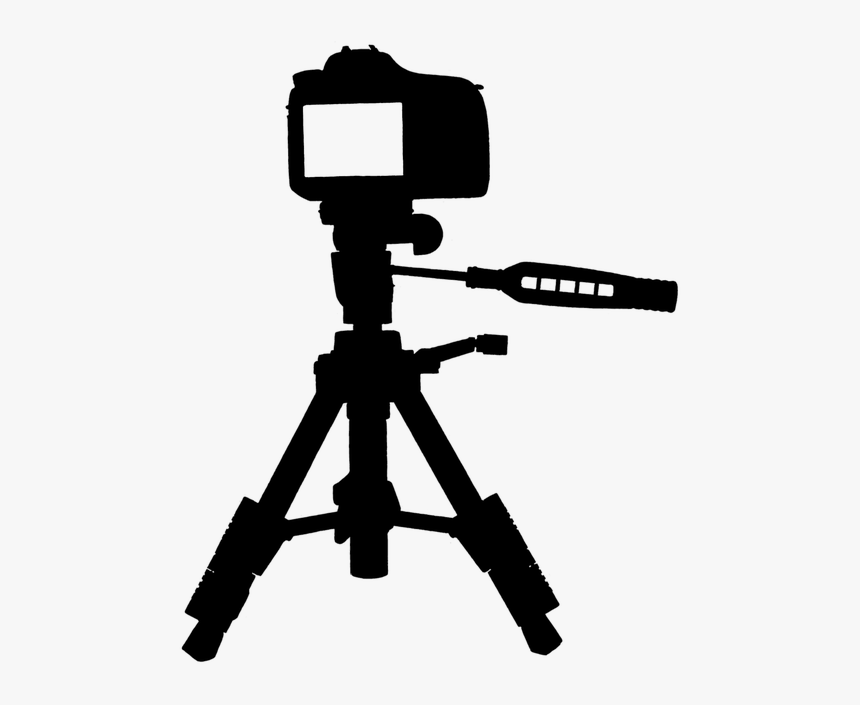 Camera, Silhouette, Black, Tripod, Digital - Camera With Stand Png, Transparent Png, Free Download