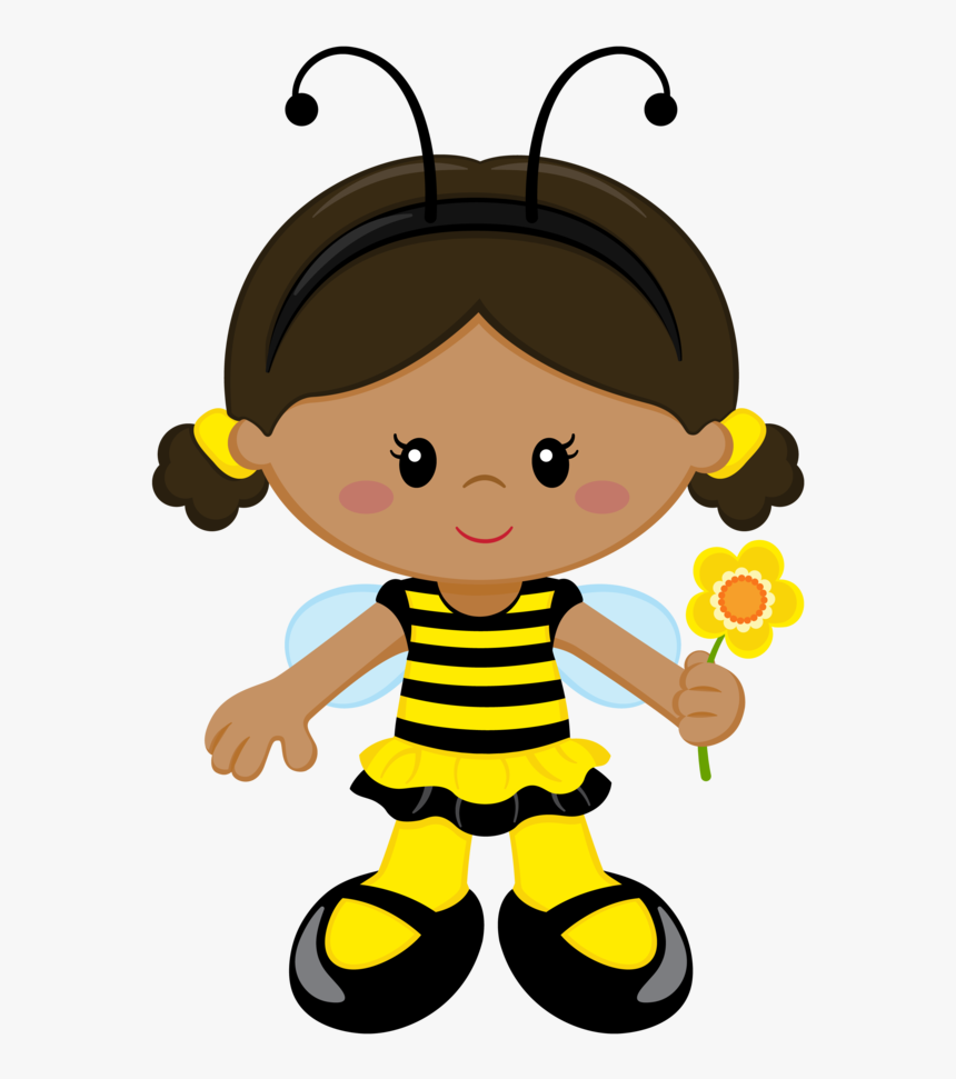 Bumble Bee Girl Clip Art - Abelhinha Morena Png, Transparent Png - kindpng.