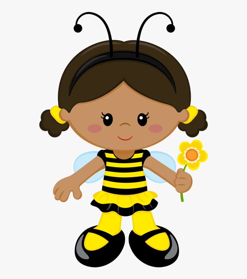 Bumble Bee Girl Clip Art - Abelhinha Morena Png, Transparent Png, Free Download