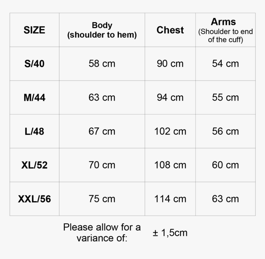 Bumble Bee Sizechart, HD Png Download, Free Download