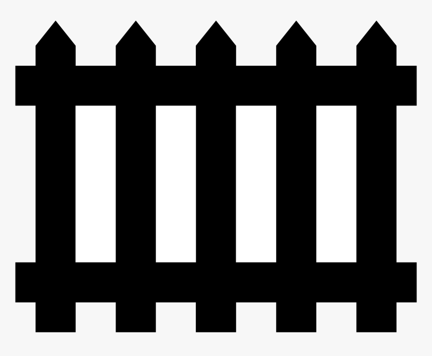 Halloween Fence Black White Clipart - Black Fence Clipart, HD Png Download, Free Download