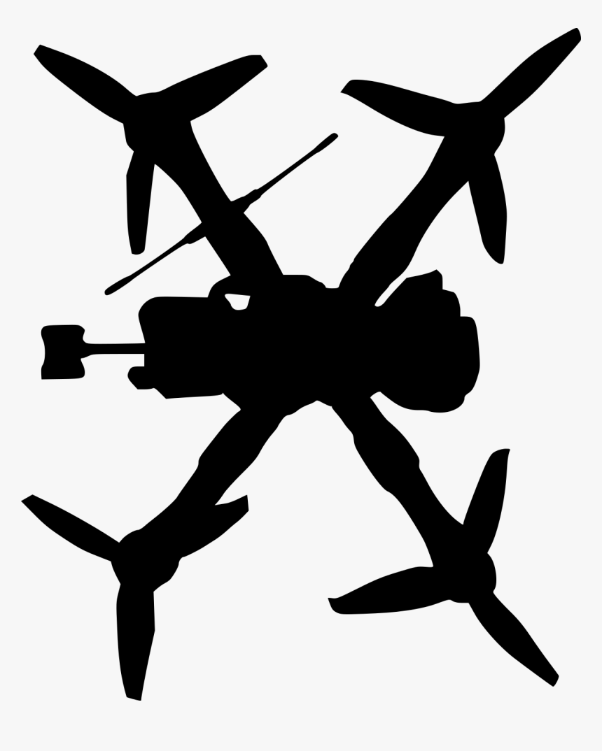 Drone Silhouette Png, Transparent Png, Free Download