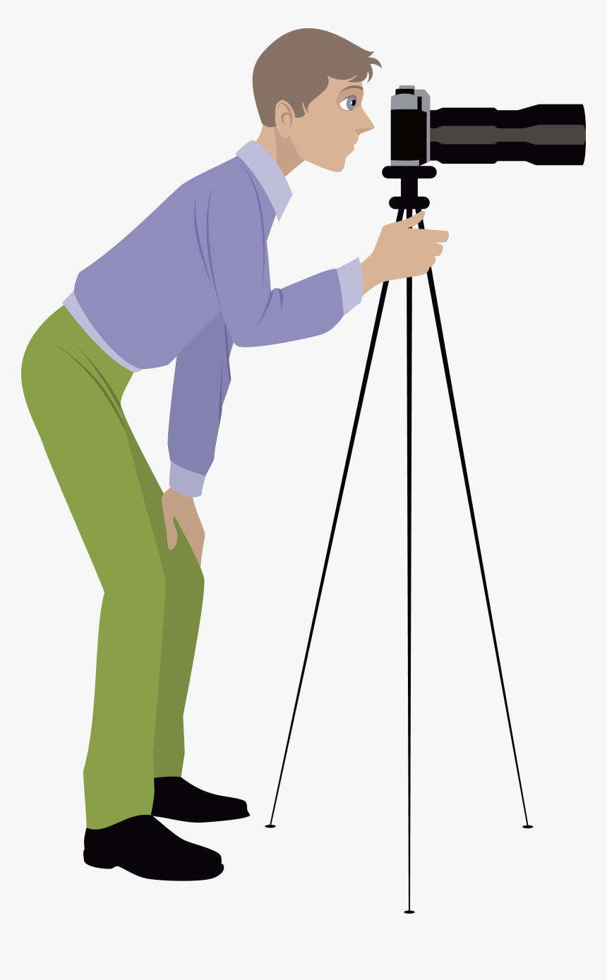 Photography Photographer Drawing - Photographer In Drawing, HD Png Download, Free Download