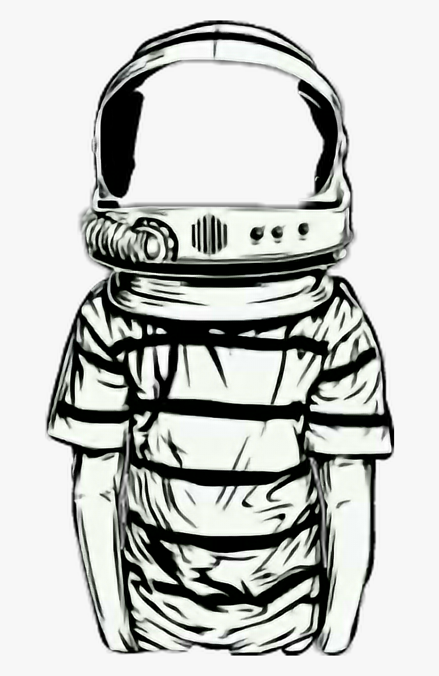 Cool Space Man T Shirts - Cool Astronaut Helmet Drawing, HD Png Download, Free Download