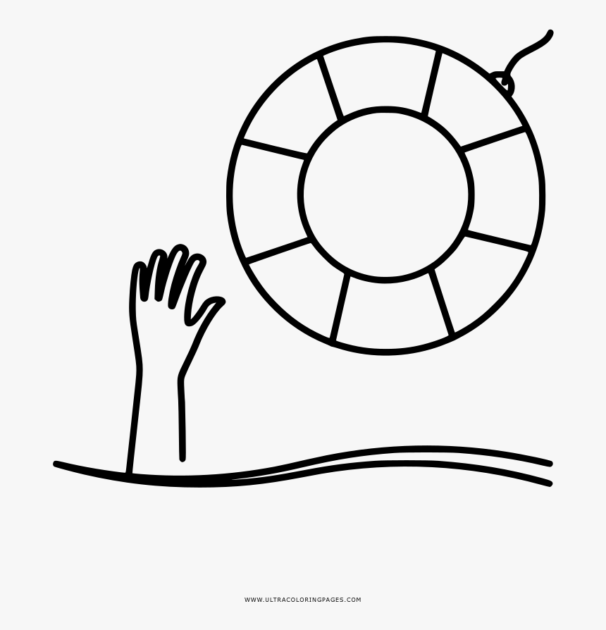 Drowning Coloring Page - Imagenes De Ahogar Para Colorear, HD Png Download, Free Download