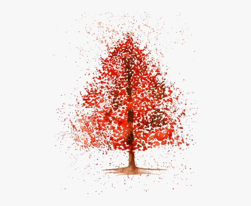 Tree, Overlay, And Red Image - Arbol Hojas Rojas Png, Transparent Png, Free Download