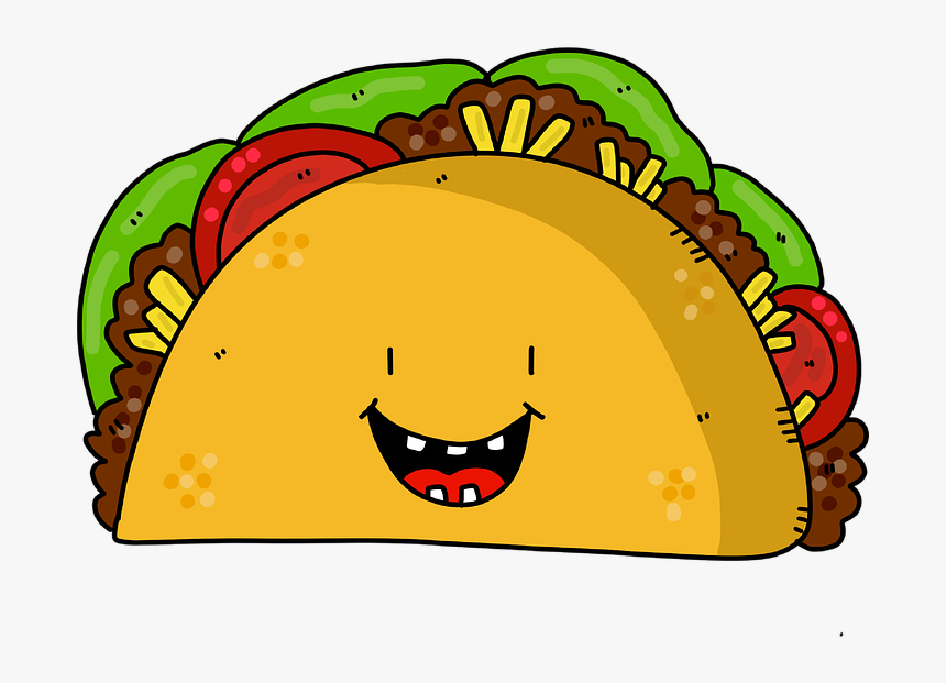 Taco, Taco Case, Lettuce, Tomato, Salad, Food - Cartoon Transparent Tacos, HD Png Download, Free Download