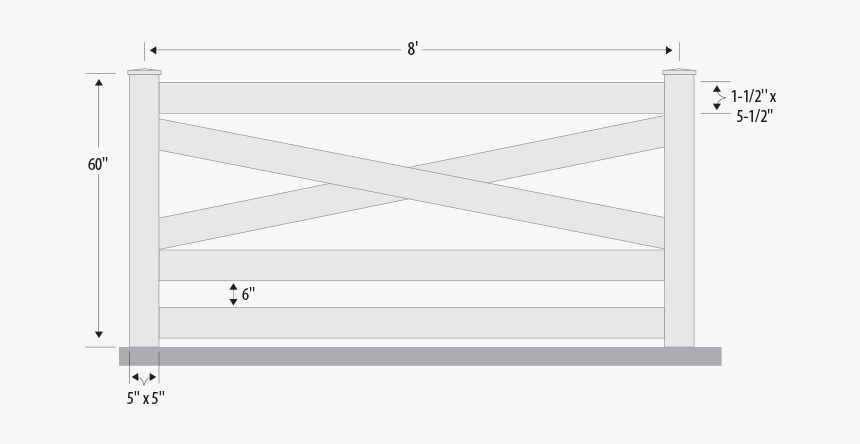 Double Cross Buck Vinyl Fence Specs - Darkness, HD Png Download, Free Download