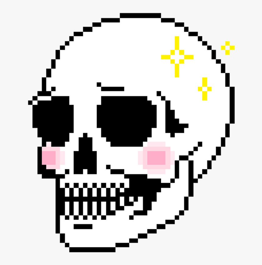 #skull #pixel #pixelart #calavera #tumblr #cool#freetoedit - Cute Skull Pixel Art, HD Png Download, Free Download