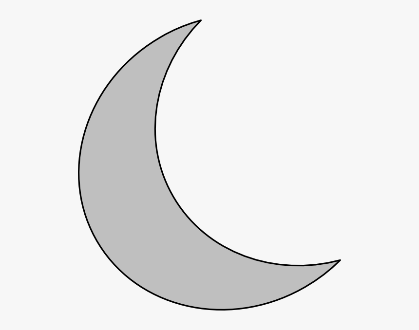 Silver Moon Clip Art Vector Clip Art Free - Crescent Clipart, HD Png Download, Free Download