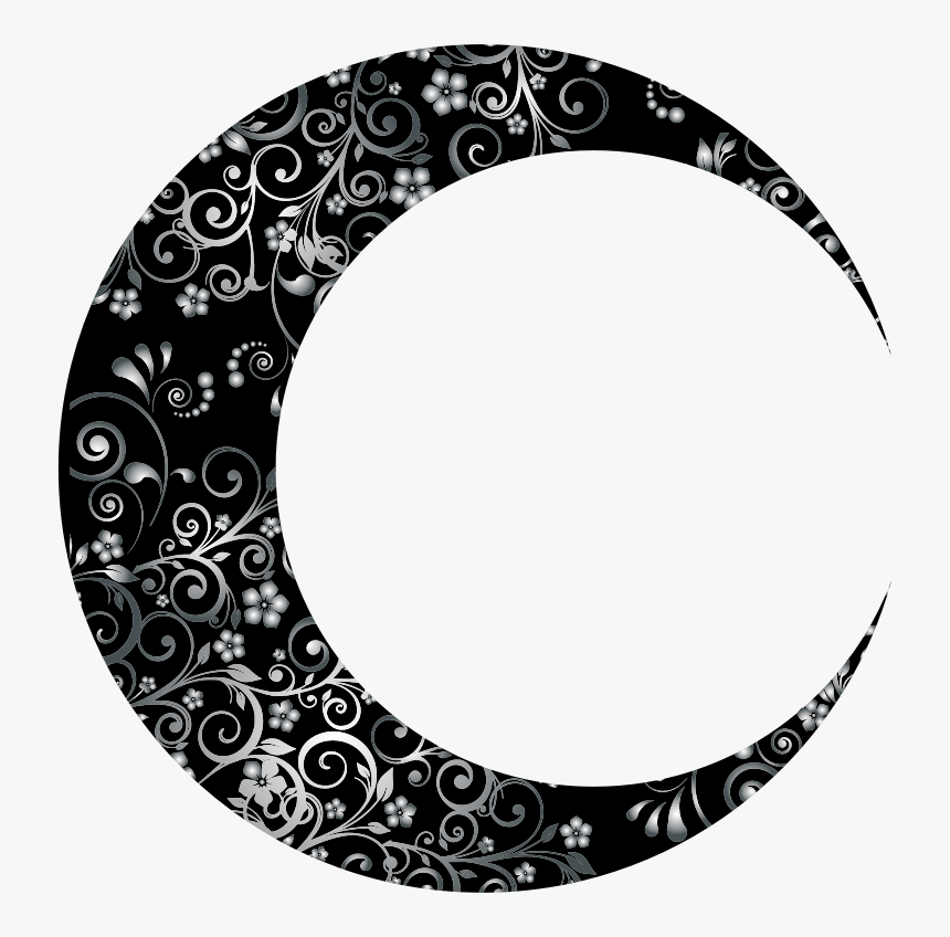 Crescent Black Moon Clipart, HD Png Download, Free Download