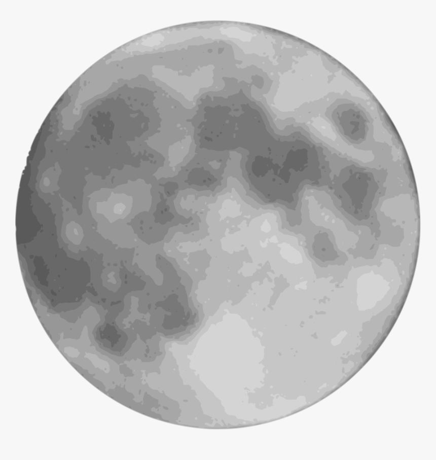 Full Moon Clipart Free Vector Clip Art Of - Cartoon Transparent Background Moon, HD Png Download, Free Download