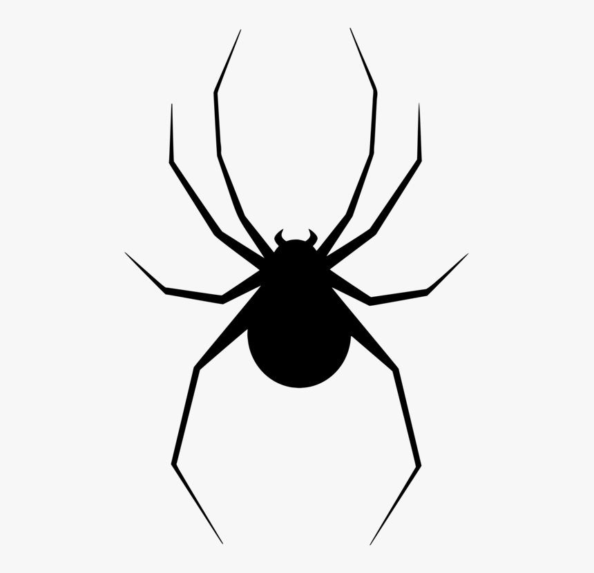 Spiders Clipart Spider Insect - Black Widow Spider Silhouette, HD Png Download, Free Download