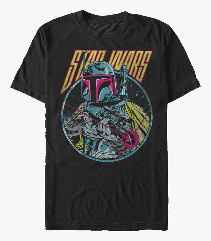 Bounty Hunter Boba Fett T-shirt - Star Wars T Shirt Boba Fett, HD Png Download, Free Download