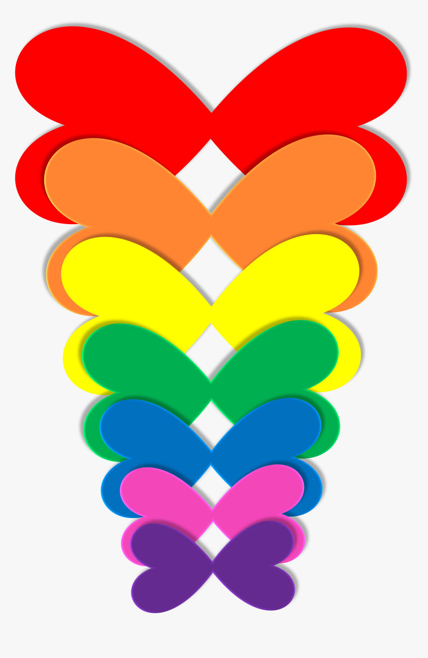 Color Spectrum Png Image - Rainbow Heart Butterfly, Transparent Png, Free Download