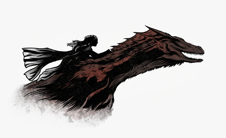 Dany And Drogon - Game Of Thrones Dragon Drawings, HD Png Download, Free Download