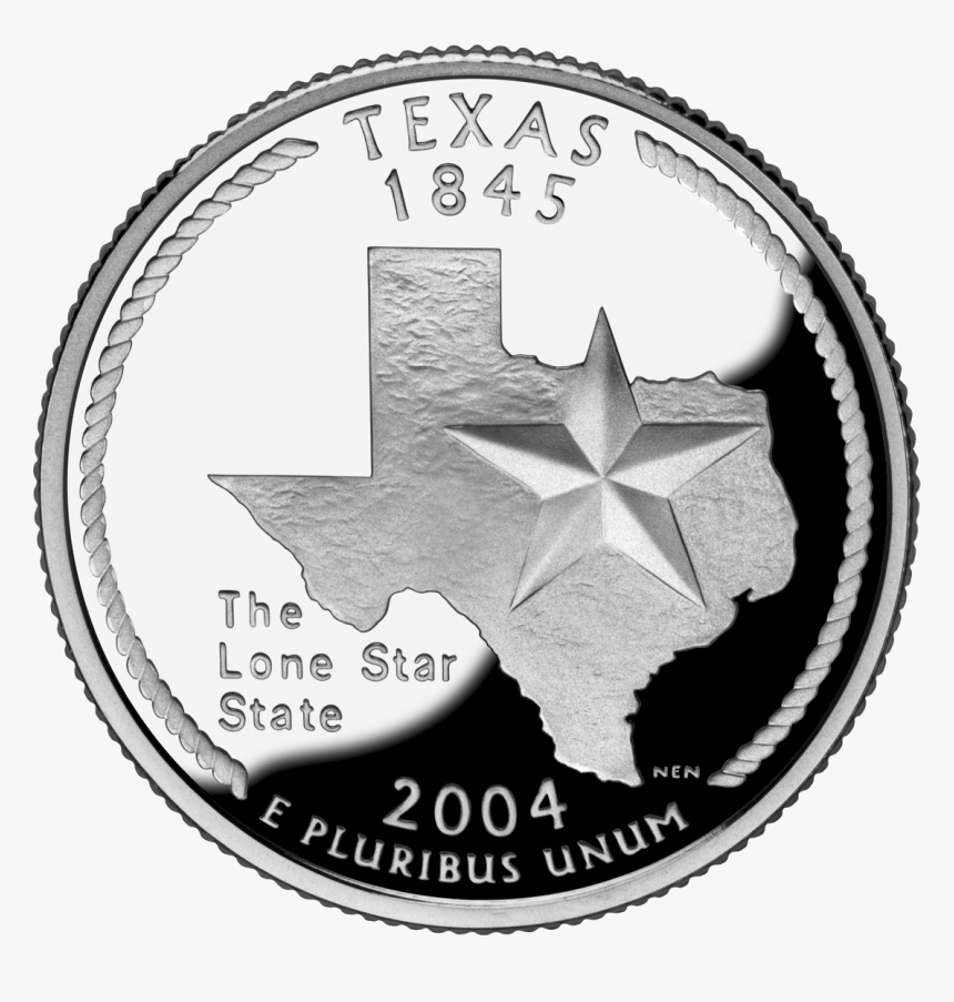 2004 Tx Proof - Texas State Quarter, HD Png Download, Free Download
