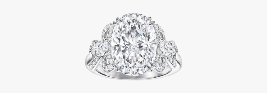 Front View Of The Bridal Couture By Harry Winston, - Oval Diamond Engagement Ring Harry Winston, HD Png Download, Free Download