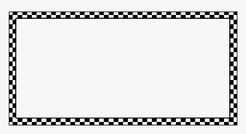 Flag Clipart Finish Line - Black And White Check Border, HD Png Download, Free Download