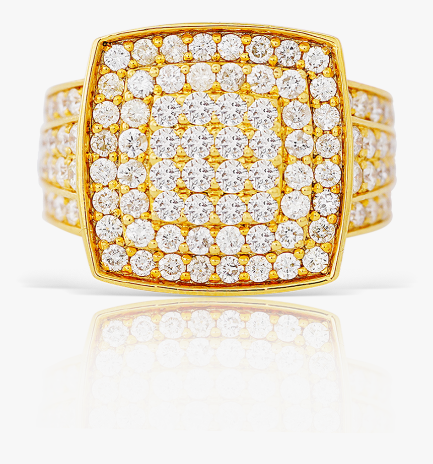 10k Yellow Gold Men"s Diamond Ring - Engagement Ring, HD Png Download, Free Download