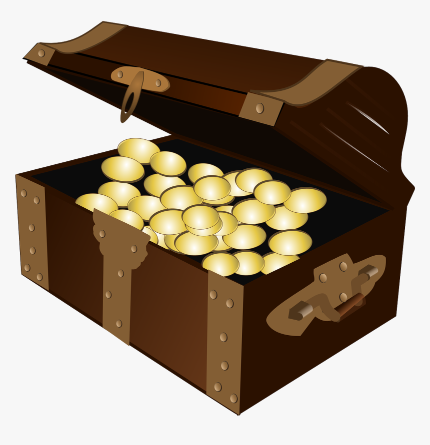 Treasure Treasure Chest Gold Free Picture - Treasure Chest Clipart Gif, HD Png Download, Free Download