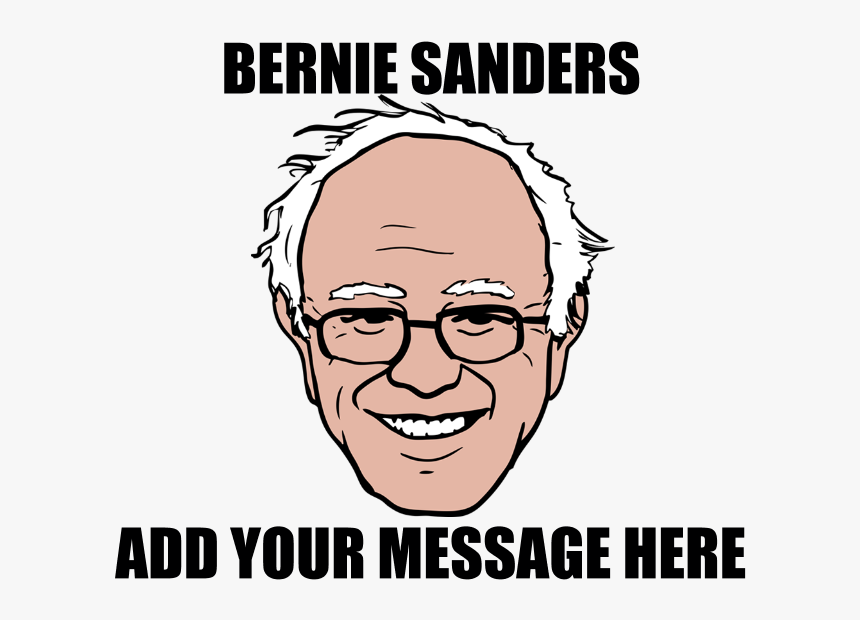 Bernie Sanders Face Png - Bernie Sanders Cartoon Face, Transparent Png, Free Download