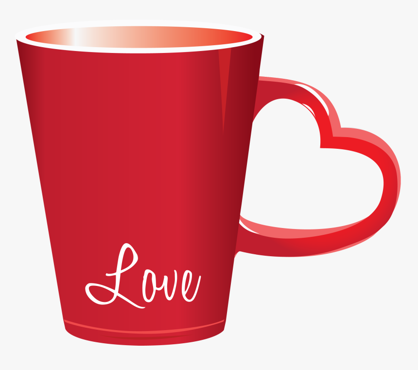 Cups Clipart Happy - Coffee Mug Heart Png, Transparent Png, Free Download