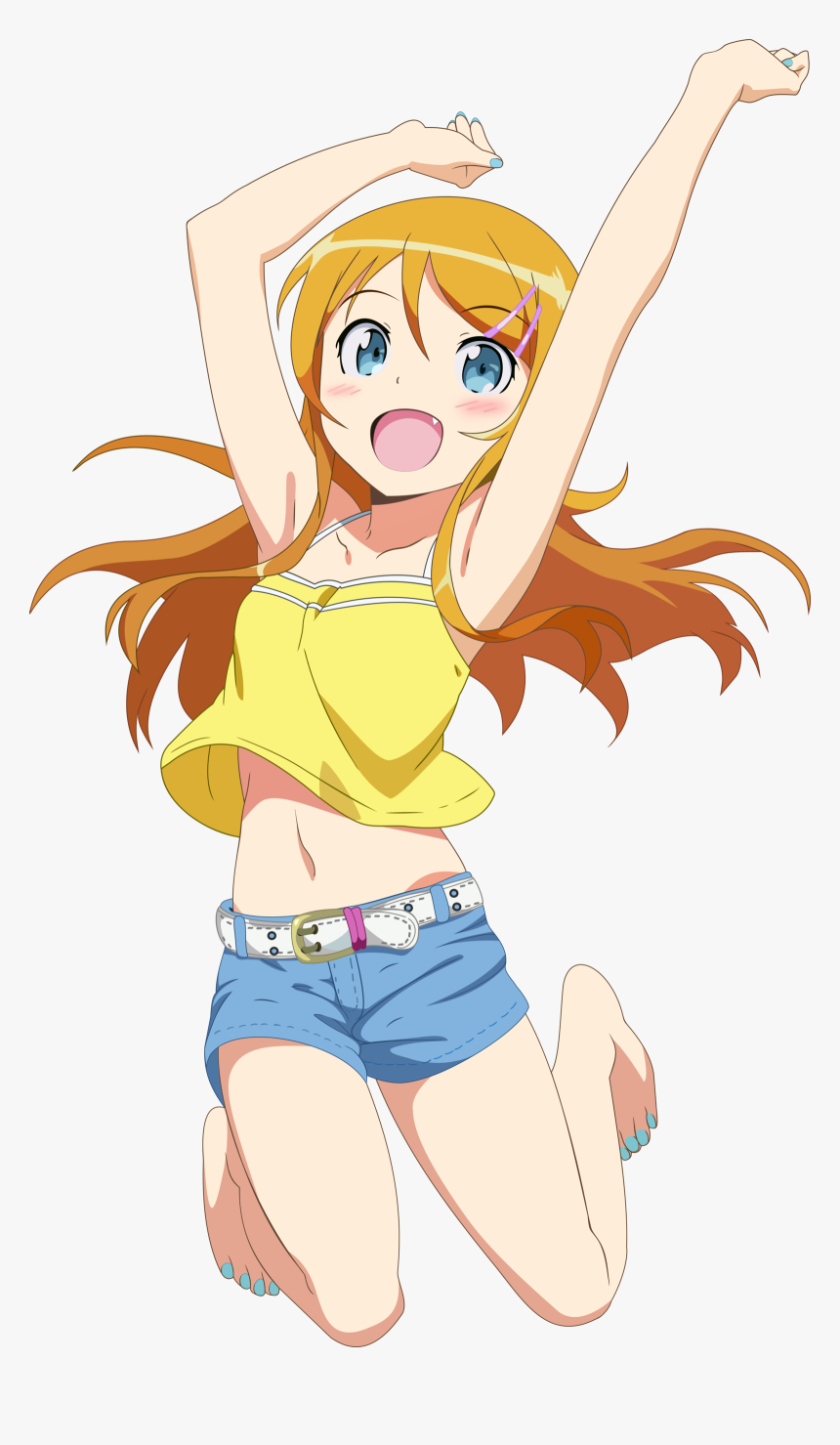 Transparent Kirino Png - Cute Anime Girl Jumping, Png Download, Free Download