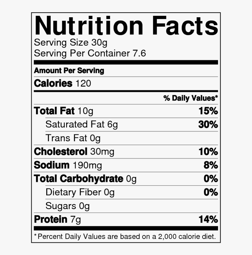 Broccoli Nutrition Fact Label, HD Png Download, Free Download