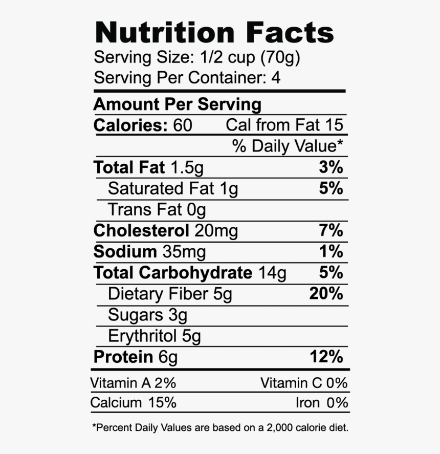 Nutritional Facts On Enlightened Ice Cream , Png Download - Nutrition Facts Transparent Background, Png Download, Free Download