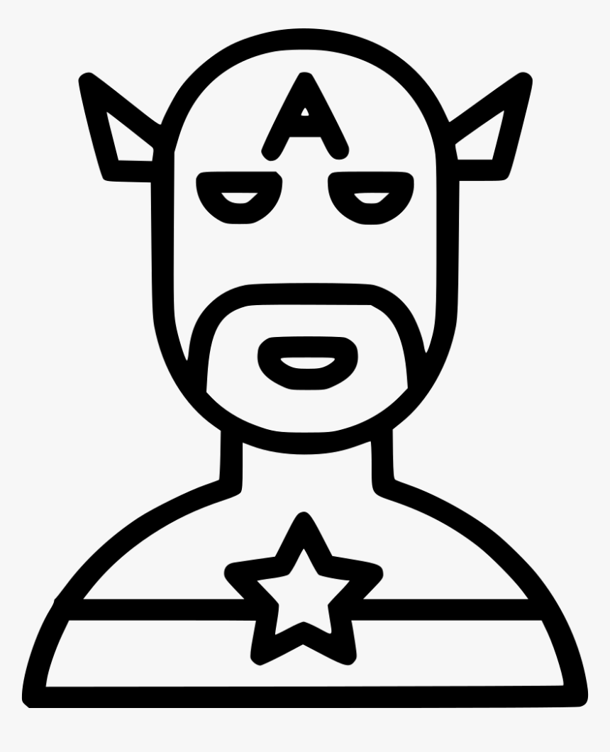Caption America Avenger Marvel Character Movie - Character Icon Vector Marvel, HD Png Download, Free Download