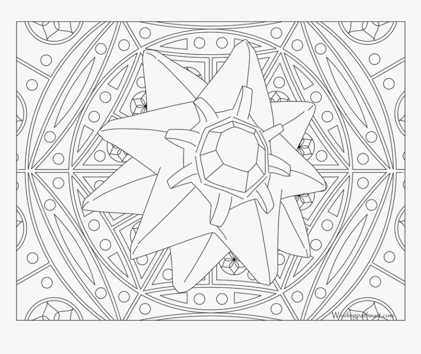Coloring Pages For Charmander Squirtle And Bulbasaur - Pokemon Mandala Coloring Pages, HD Png Download, Free Download