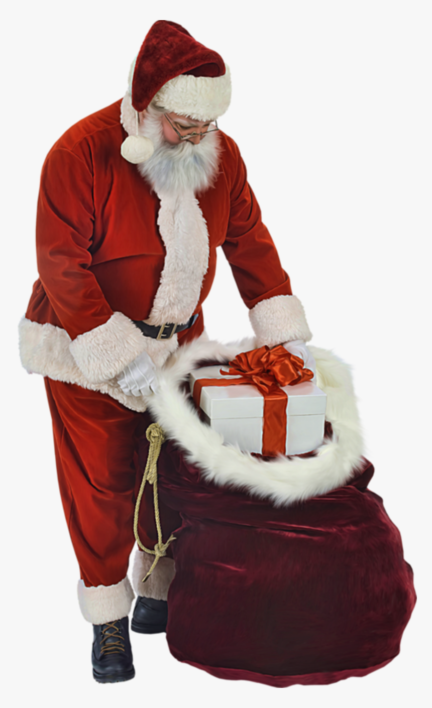 Santa With Sack Of Toys, HD Png Download, Free Download