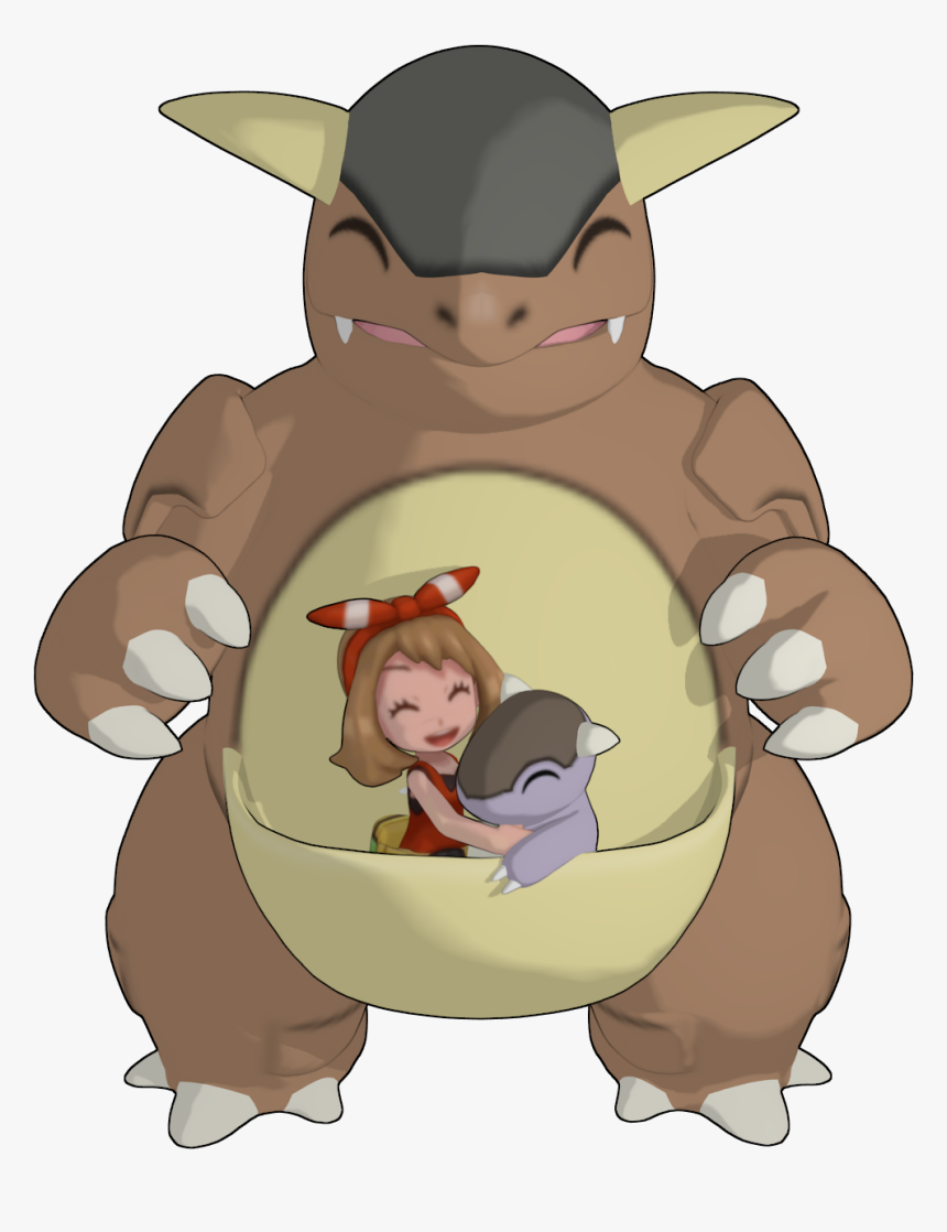 Mammal Cartoon Vertebrate Nose Head Fictional Character - Trainers In Kangaskhan Pouch, HD Png Download, Free Download